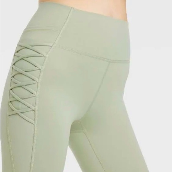All in Motion Sage Sculpt Cord Leggings Sz M High‎ Waisted Activewear Athleisure - Picture 1 of 8